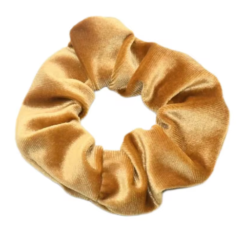 Golden Velvet Scrunchy | Beauty and the Babe